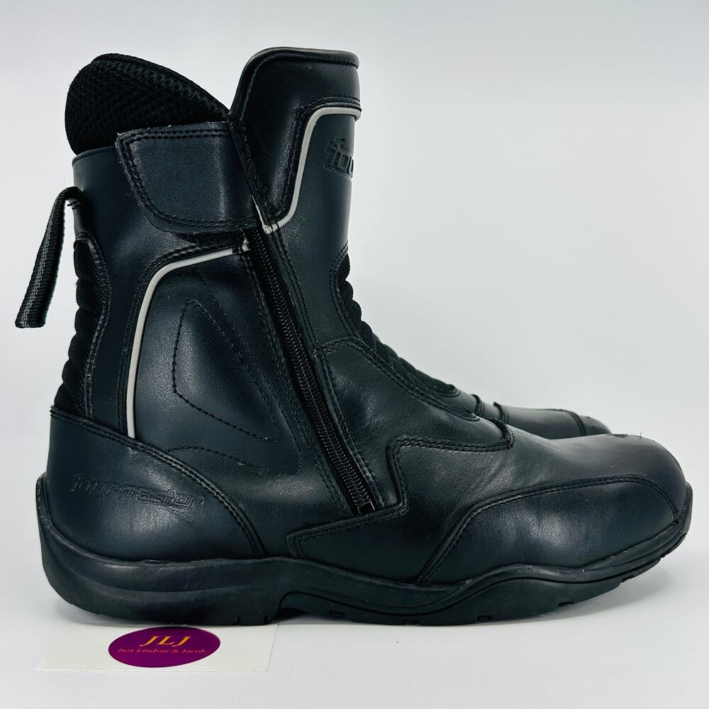 Tourmaster Men's Flex WP Dual Zip Motorcycle Riding Boots Size 46 EU/ 12 US